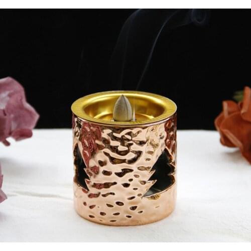 Gold-plated golden ceramic incense burner Arab Middle East