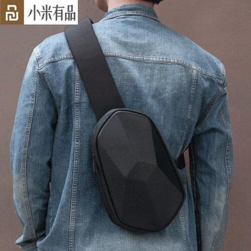 Youpin Tajezzo Polyhedron PU Backpack Bag Waterproof Colorful Leisure Sports Chest Pack Bags for Mens Women Travel Camping