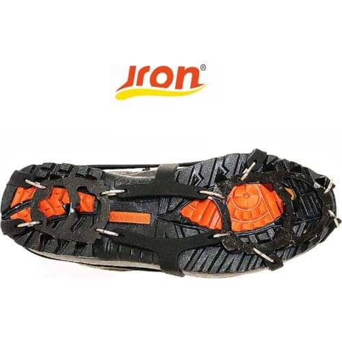 Jron 18-Teeth Traction Cleats for Walking on Snow and Ice Anti-slip Shoes Spikes Grips Cleats Crampons Climbing Ice Gripper