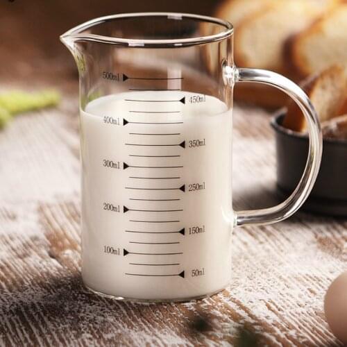 Glass Measuring Cup Milk Jug Cafe Creamer Cup Juice Tea Espresso Coffee Cup Barista Mug Milk Frother Latte Pitcher WJ121812