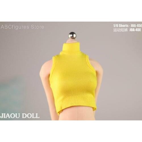 JIAU DOLL 1/6 JOA-45 Tights Vest Top Sloping T-Shirt Fit 12'' Female Figure TBL Body In Stock