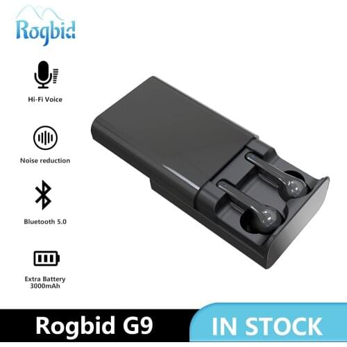 TWS Earphones Hi-Fi Touch Control with Mic Handsfree 3000mAh Power Bank True Earbuds wireless Stereo Control Headphone Rogbid G9