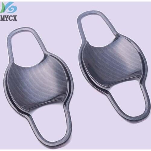 Carbon fiber Car- Styling For Toyota C-HR CHR 2016-2018 Accessories ABS Chrome Door Handle Insert for C-HR CHR Decorative Parts