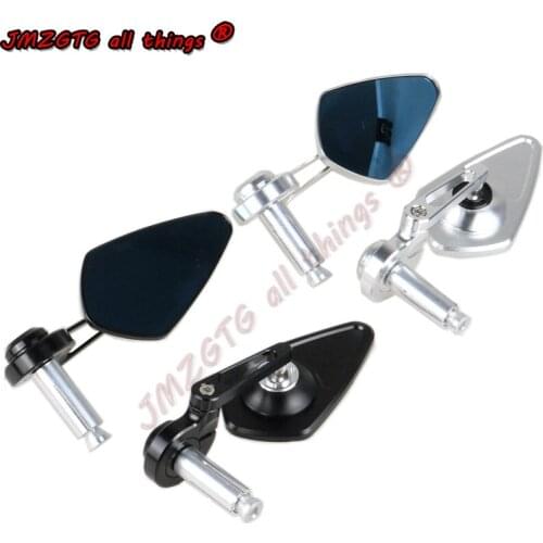Universal Motorcycle Electric Bicycle Multifunction Mirror 22mm Handle Bar End CNC Rearview Side