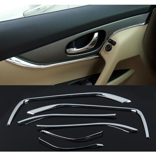 6pcs for Nissan Rogue 2014-2021 x-trail Inner door handle Border trim