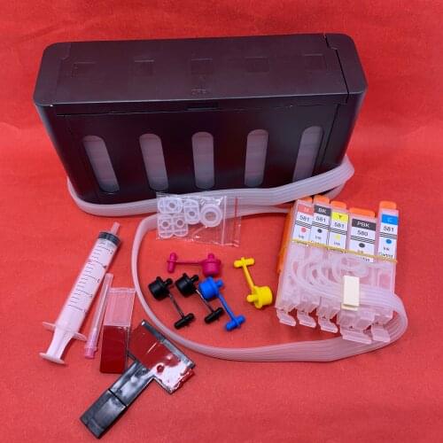 YOTAT 5color PGI580 PGI-580XL CISS Ink Cartridge PGI-580 CLI-581 for Canon PIXMA TR7550 TR8550 TS6150 TS6151 TS6250 TS9550
