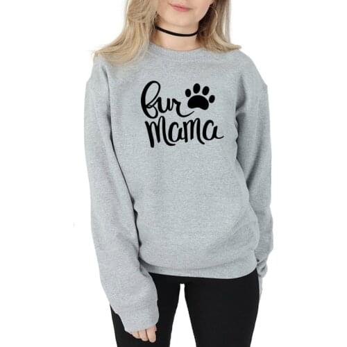 Fur mama paw graphic women fashion pure casual sweatshirt grunge tumblr young hipster mother day gift vintage cute tops L165