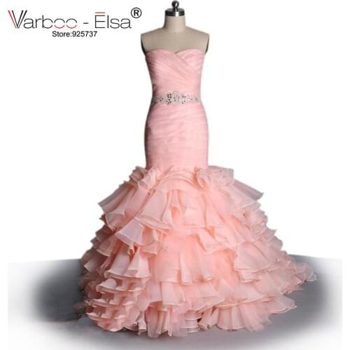 Elegant pink coral Mermaid Prom Dresses 2018 Sleeveless tull Pageant Dress Women Long Sexy Backless Organza evening Dresses real