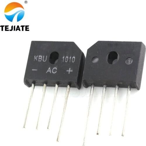 10PCS KBU1010 1000V 10A magnetic furnace rectifier bridge