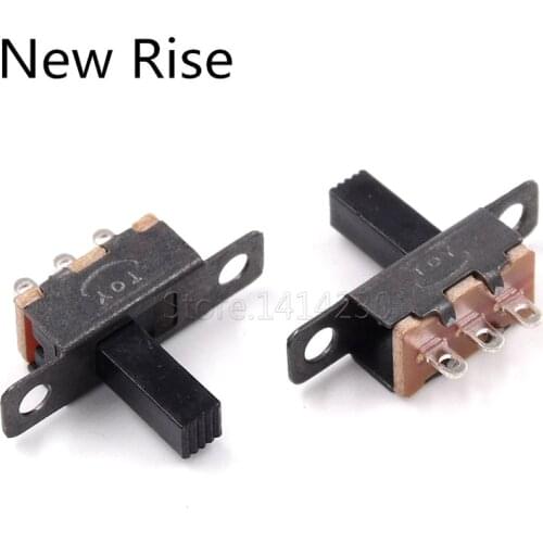 Toggle Switch 5V 0.3A Mini Size Black SPDT Slide Switch for Small DIY Power Electronic 3PIN 1P2T Slide Switch Handle high 8mm