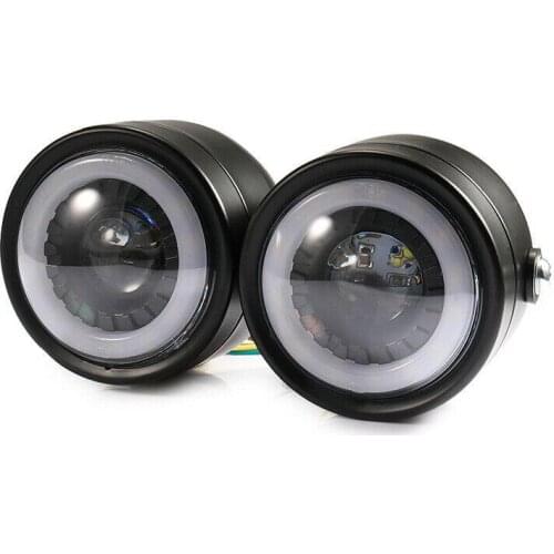2pcs/set Motorcycle Led Twins Dual Headlight Retro Headlamp Daytime Turn Signal Light