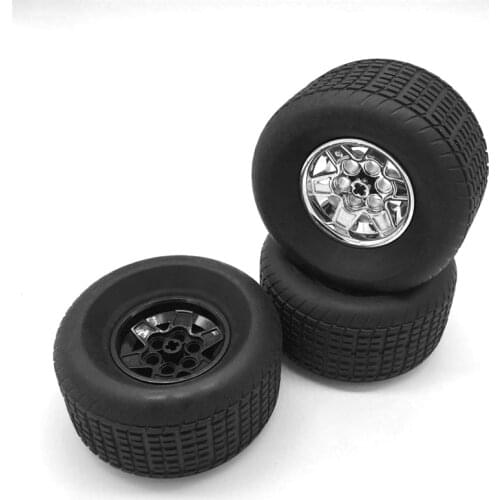 2Pcs Technical Part 18450 Tyre 81.6x44 R & 56908 Wheel 43.2x26 for High-Tech Cars Racing Small with 6 Pinholes Blocks Brick Toys