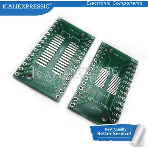 5PCS TSSOP28 SSOP28 SOP28 to DIP28 Transfer Board DIP Pin Board Pitch Adapter In Stock