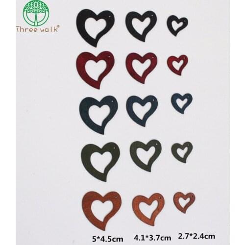 50pcs Mixed Colors Wooden Heart Chips Cardmaking DIY Crafts Scrapbooking Home Decorations