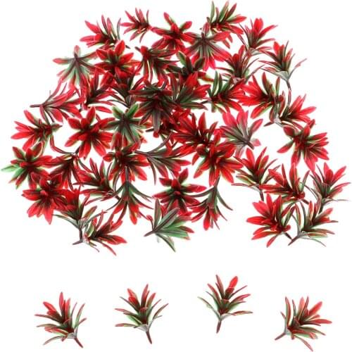 50 Pieces Orchid Flower Tree Model For Landscape Building Material Red