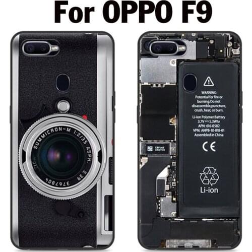 6.3" For OPPO F9 Case cover retro cartoon Soft Silicon cover For OPPO F 9 phone case Cover OPPOF9 Shell For OPPO F9 phone cases