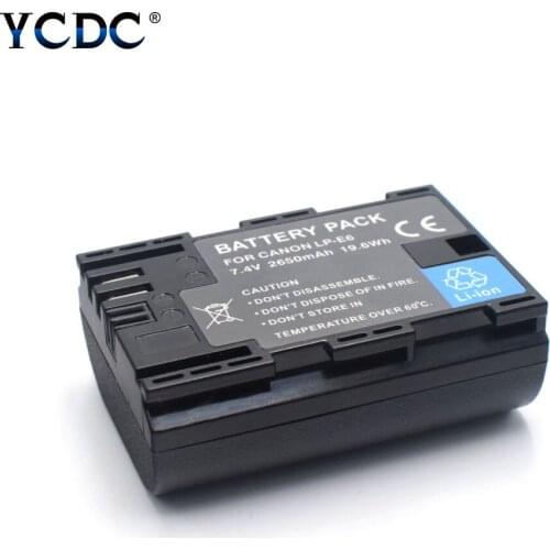 2020 Promotion LP-E6 2650mAh Camera Bateria For Canon EOS 5D Mark II 5D Mark III 5D Mark IV 5DS 5DS R 6D 60D 60Da 7D 7D Mark II