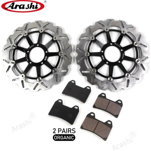 ARASHI For DUCATI 848 2008 2009 2010 / Monster 1100 S 1100S 2009 2010 CNC Front Brake Disks Rotors Motorcycle Disc Brake Pads