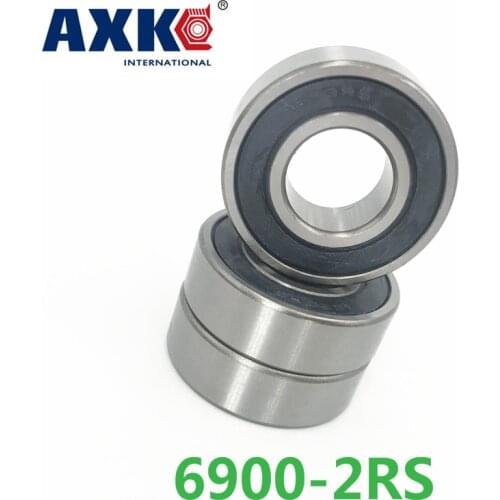 Axk 6900-2rs Bearing Abec-1 (10pcs) 10x22x6 Mm Metric Thin Section 6900 2rs Ball Bearings 6900rs 61900 2rs