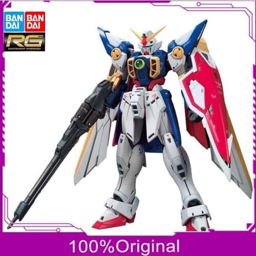 Bandai Original Gundam Model Kit Rg 35 1/144 Xxxg-01w Wing Gunpla Anime Figure Model Robot Action Toy Figure Toys For Children