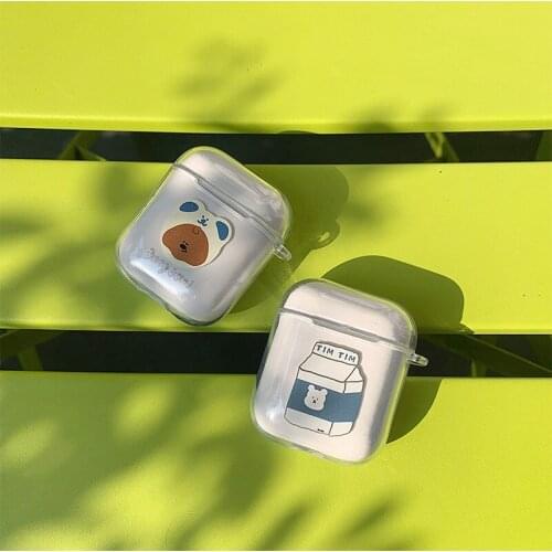 2020 Cute Cartoon Bear Earphone Cases For Apple Airpods 12 High Quality Headphone Bluetooth Wireless Earphone Case Cover