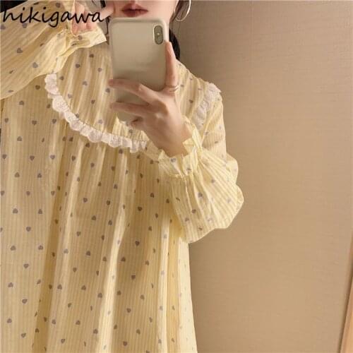 Женские длинные ночные сорочки HIKIGAWA China At AliExpress