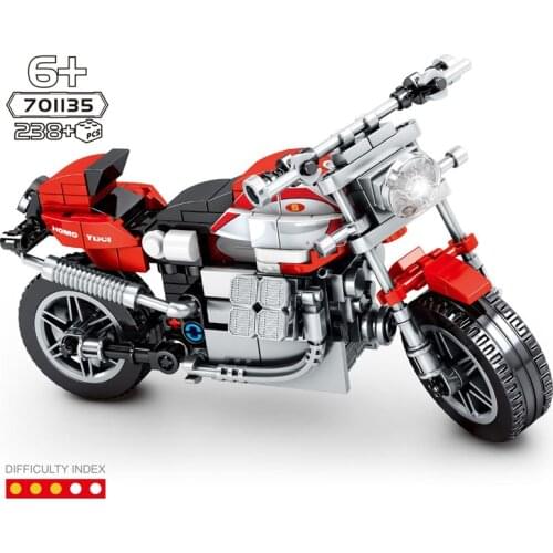 Modern motorcycle Technical building block guzzi v10 Centauro Sport vehicle motor model steam bricks educational toys collection