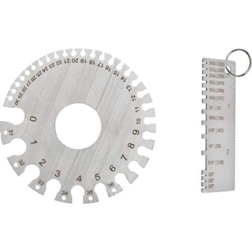 Sheet Metal Gauge Welding Gage Inspection Tool, Dual-Sided Wire Gauge Cable Sheet Gage Standard Thickness Metal Gauge