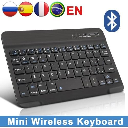 Mini Wireless Keyboard Bluetooth Keyboard And Mouse Keycaps Russian Bluetooth Keyboard Rechargeable For ipad Phone Tablet Laptop
