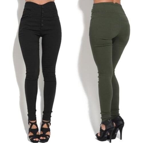 Fashion Women High Waist Pencil Pants Elegant Bandage Stretch Trousers Slim Bodycon pantalon femme Ladies Streetwear plus size