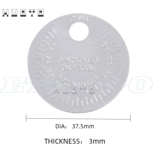 New Product 1pc Spark Plug Gap Gauge Measurement Tool Coin Type 0.6-2.4mm Range Spark Plug Gage Caliber Measuring Tool
