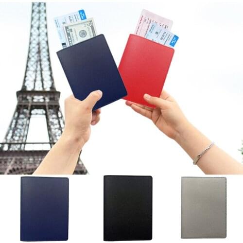 Solid Color PU Passport Holder ID Card Credit Card Holder 1PC Travel Passport CoverMulti Colors Passport Case Card Wallet 2021