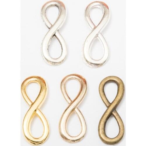 50PCS Infinity Symbol Connectors Charms Pendants for Jewelry Making DIY Handmade Craft Accessories for Bracelets Necklaces