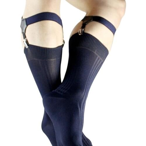 Men socks Garters Suspenders Adjustable Double side Duck mouth Clip Sexy High quality Elastic Band Male Socks Garters