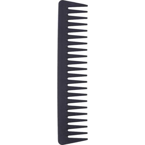 Pro Women Men Wide Tooth Carbon Comb Durable Heat Resistance Professional Anti-Static Barber Salon Hair Styling Brush
