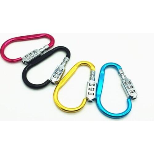 Climbing buckle D lock fast hook small wholesale color random home building materials lock outdoor password lock direct sales