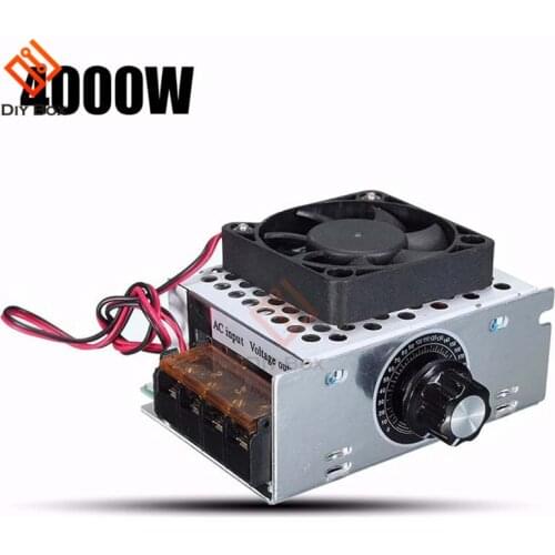 220V 4000W 20A AC Motor Speed Controller SCR Voltage Regulator Fan LED Light Temperature Speed Control Dimmer Switch Heat Sink