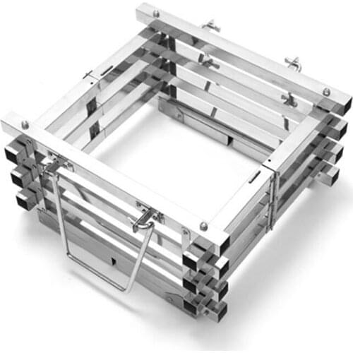 Garden Stainless Steel Camping Fire Pit Outdoor Portable Folding Burn Oven Barbecue Furnace Charcoal Stove With Barbecue Net