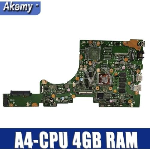 SAMXINNO For Asus VivoBook E402 E402B E402BA E402BP Laotop Mainboard E402BA Motherboard with A4-CPU 4GB RAM