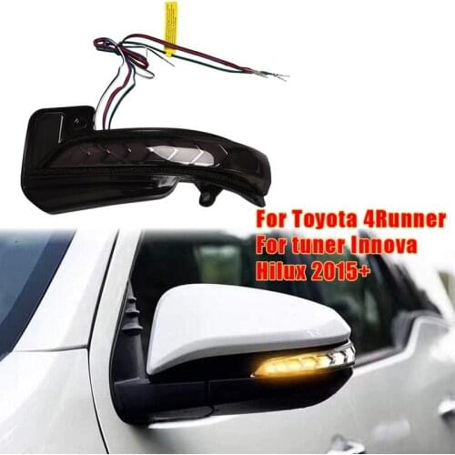 LED Dynamic Side Rearview Mirror Turn Signal Light Lamp for Toyota 4Runner Fortuner Innova Hilux 2015