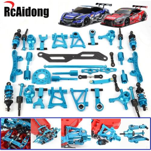 TT02 Aluminum Carbon Dampers/Hubs/Bearings/Dog Bone/Steering Linkage/Upright Arms/Tire for Tamiya TT-02 RC Car Upgrades Parts