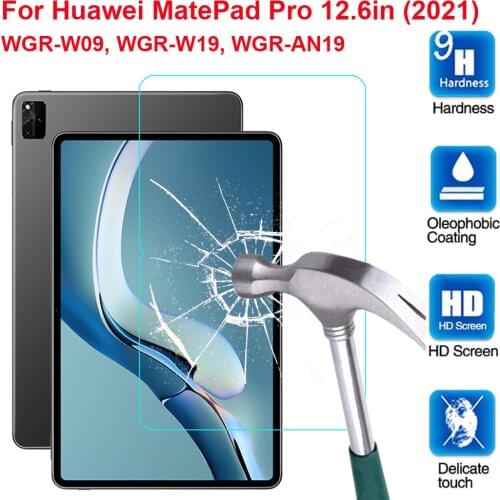 9H Tempered Glass For Huawei Matepad Pro 12.6 2021 Tablet Screen Protector Film For Matepad Pro 12.6'' WGR-W09 WGR-W19 WGR-AN19