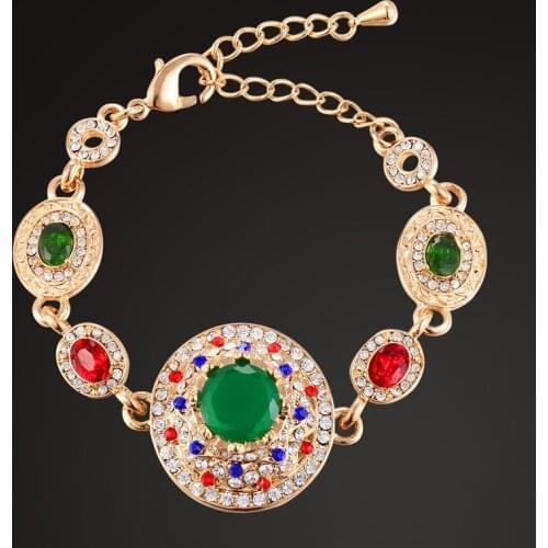 Zlxgirl Hot Selling Turkish Vintage Green Bracelet For Women Couple gifts Womens party chain bracelet and bangles
