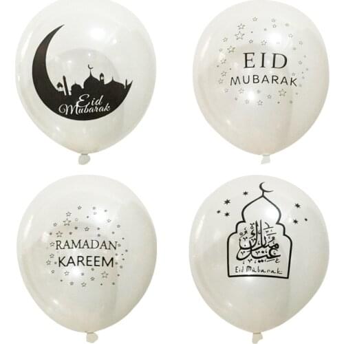 10pcs EID MUBARAK Decor Balloons Ramadan and Eid Decoration Muslim Islamic Decor Gold Balloon Ramadan Mubarak DIY Party Supplies