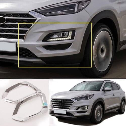 2pcs For Hyundai Tucson 2020 2021 Front Fog Lamp Frame Decoration Special Fog Lamp Spotlight Fog Lamp Decoration Strip