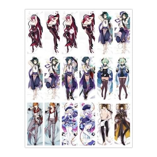 2021-May update Anime Genshin Impact Rosaria Xiao Morax Otaku Dakimakura body Pillow case Hugging Body Pillow Cover Case