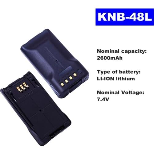 7.4V 2600mAh LI-ION Radio Battery KNB-48L For Kenwood Walkie Talkie NX-200 NX-300 Two Way Radio