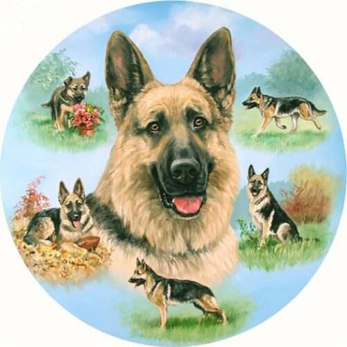 Full Round Drill 5D DIY Diamond Painting Dog Flower Diamond Embroidery Cross Stitch Mosaic Landscape Rhinestones Decor Gift