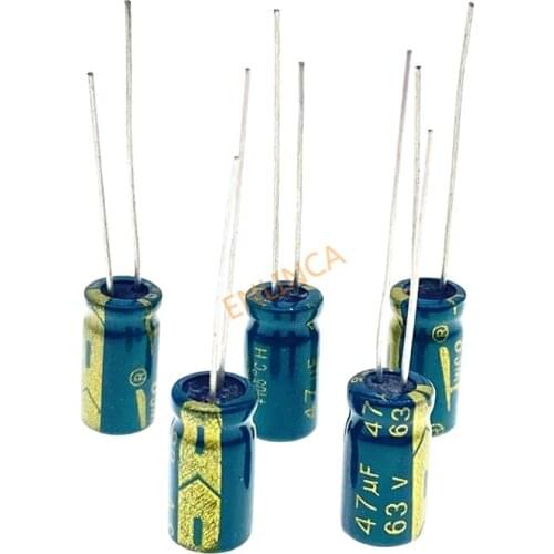 63V 47UF 6*12 Aluminum Electrolytic Capacitor 47uf 63V 20