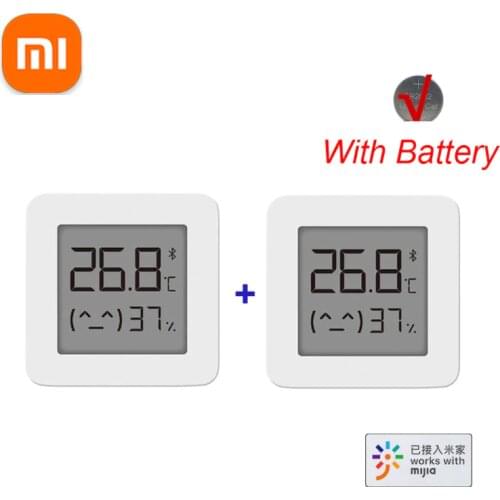 2pcs XIAOMI Mijia Bluetooth Thermometer 2 Wireless Smart Electric Digital Hygrometer Thermometer Work with Mijia App Termometro